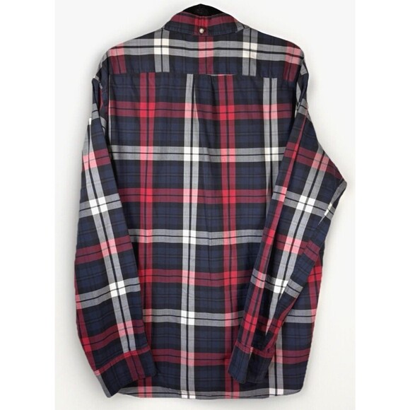 J Crew Shirt Mens XL Red White Blue Long Sleeve Pocket‎ Cotton Button-Down - Picture 2 of 10